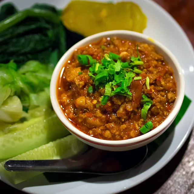 Nam Prik Ong (Tomato and Pork Relish)